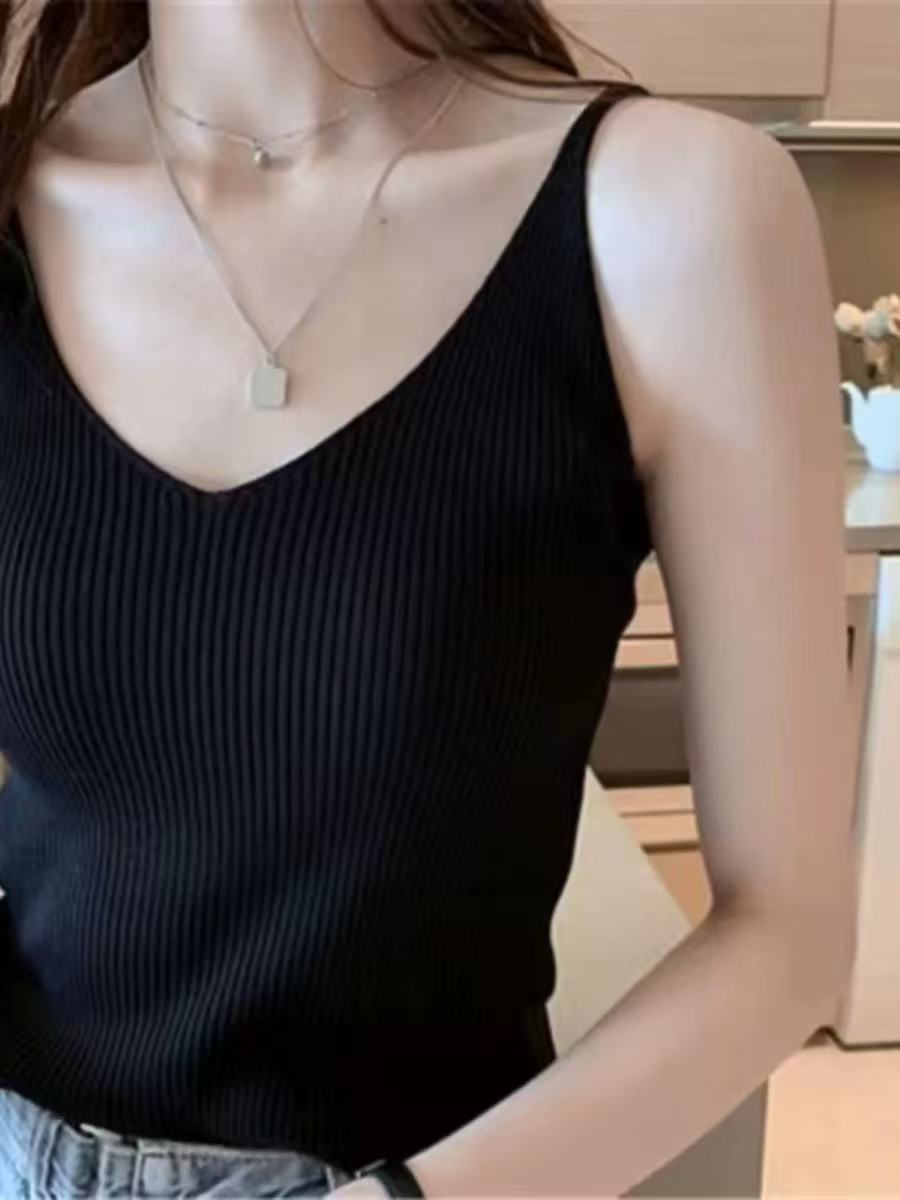 Women’s Ribbed Knit Top – Slim Fit Stretchy Camisole / Long Sleeve / Short Sleeve